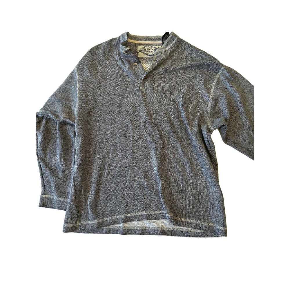Vintage Box Office Universal State of Mind Long Sleeve Henley Size Medium